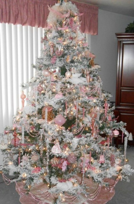 Новогодняя елка в стиле шебби-шик