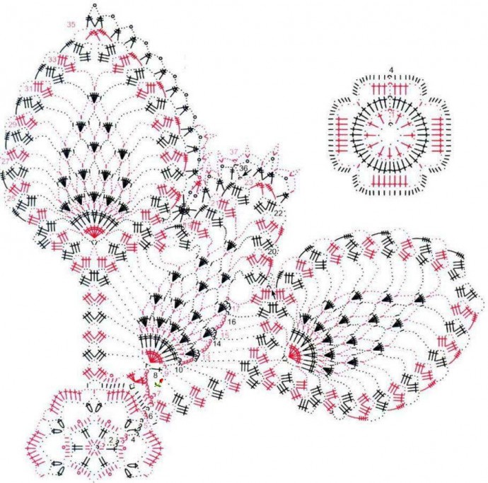 Салфетка с ананасами