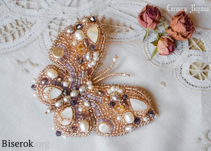 Брошь «Жемчужная бабочка»