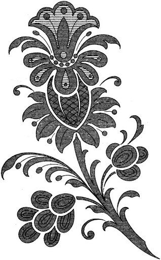 Фантазийные цветы: шаблоны