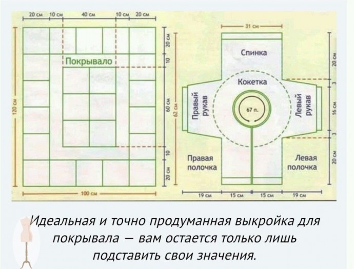 Красивое покрывало на кровать своими руками