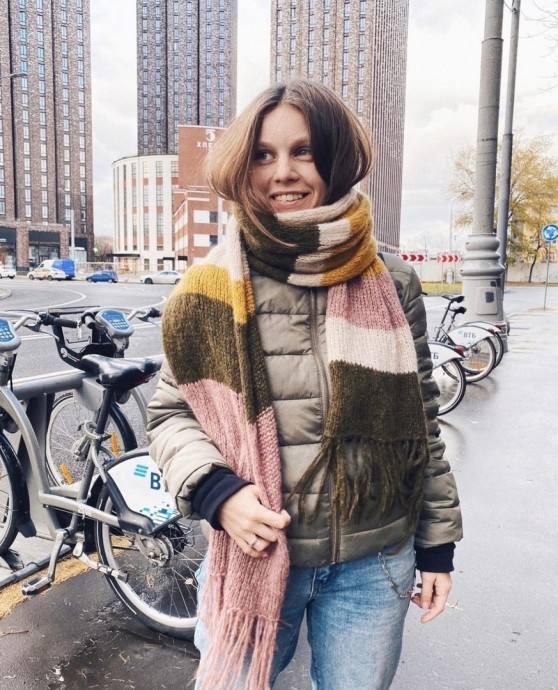 Полосатый шарф