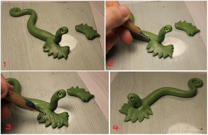 Цветочный дракон из полимерной глины Цветочный дракон из полимерной глины