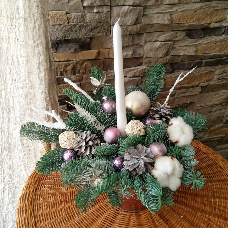 Новогодние композиции со свечами