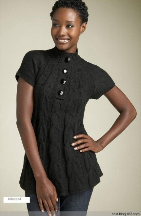 Восхитительное платье-туника спицами