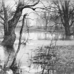 Зарисовка простым карандашом