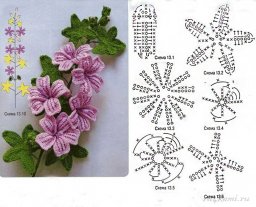 Изумительные вязаные цветочки