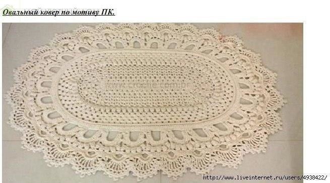 Коврик овальный крючком: мастер-класс