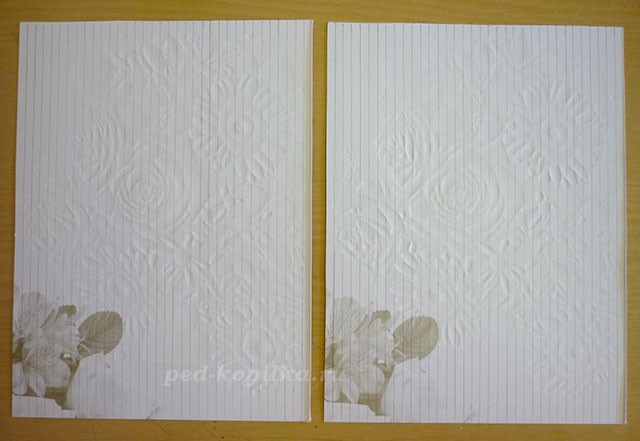 Панно с эффектом 3D из двух одинаковых открыток "Цветочная поляна"