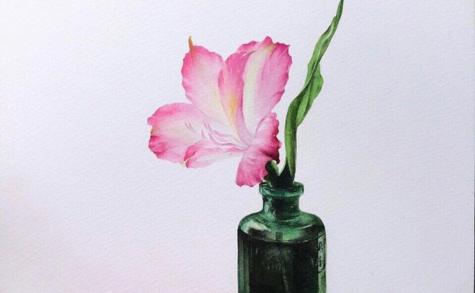 Урок рисования акварелью: орхидея