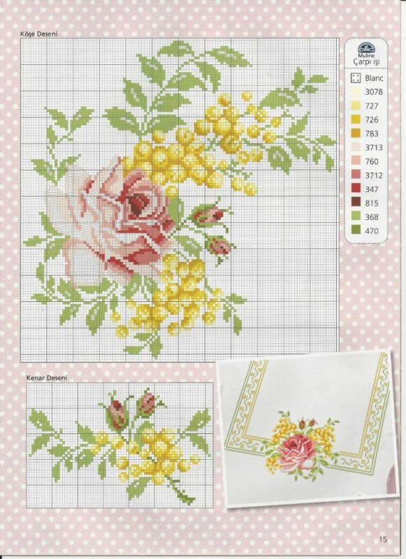 Вышиваем красивую скатерть Вышиваем красивую скатерть