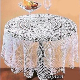 ​Ажурная скатерть крючком