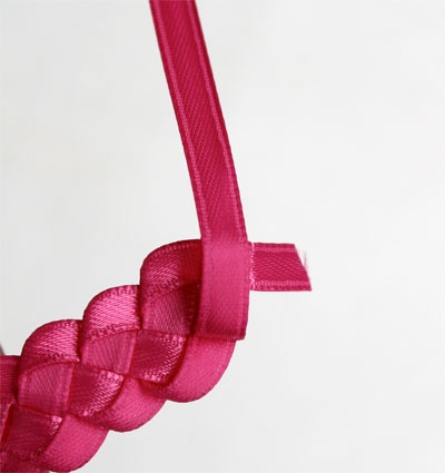 Декор ободка лентами