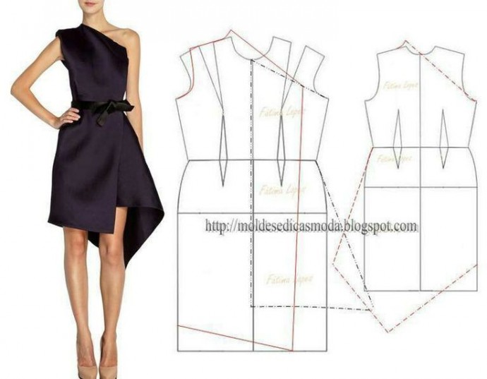 Моделирование ассимметричного платья Моделирование ассимметричного платья