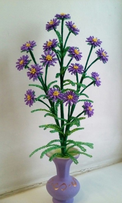 ​Васильки из бисера