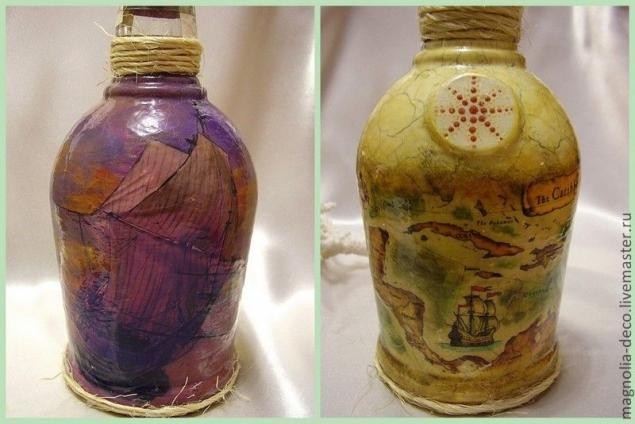 Декорирование бутылки "В поисках забытых сокровищ"