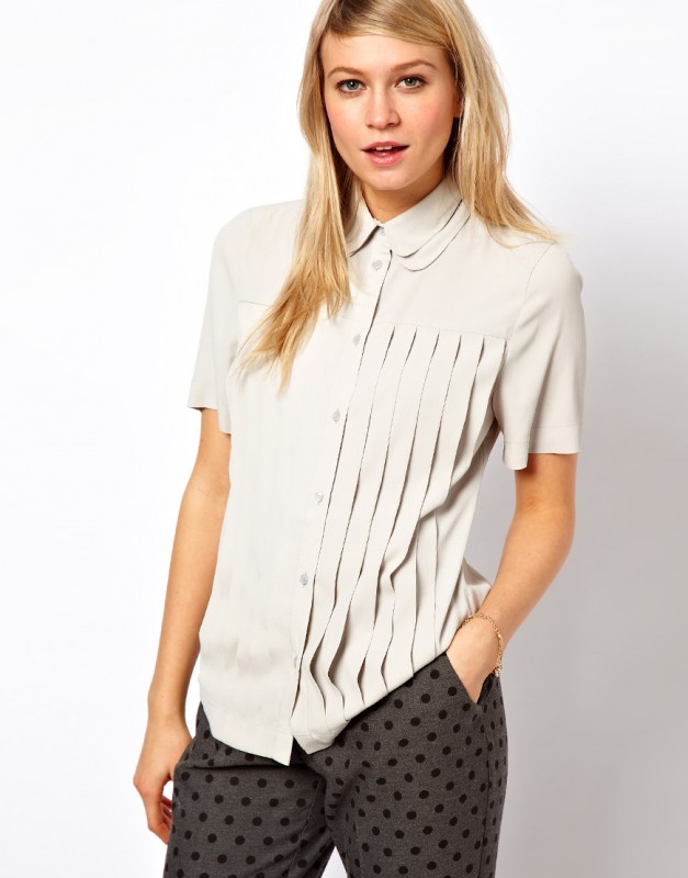 Интересные блузки со складочками: идеи