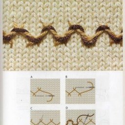 Вышивка на вязаных изделиях