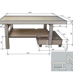 Складной мобильный стол-верстак для мастерской своими руками