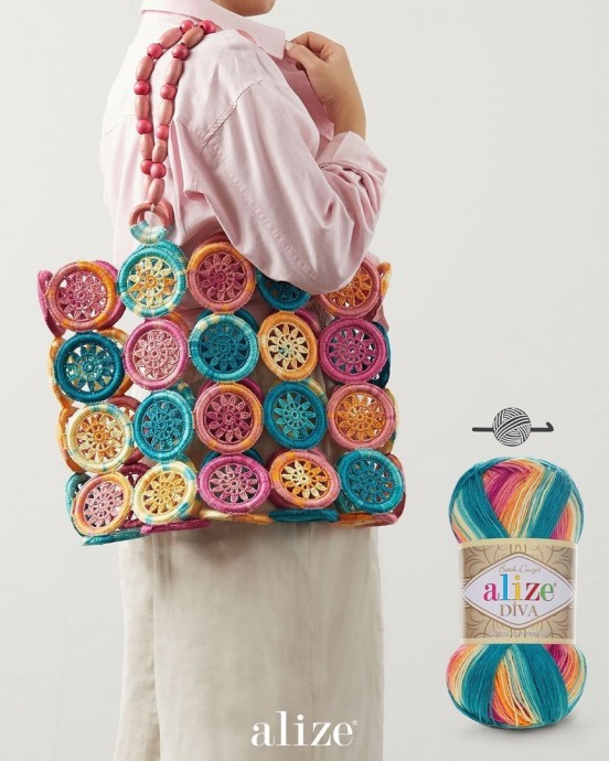 Вязаная сумка из колец Вязаная сумка из колец