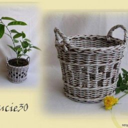 Плетение из газетных трубочек: прием плетения шахматкой