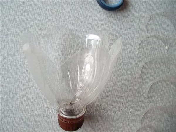 Цветы из пластиковых бутылок для сада