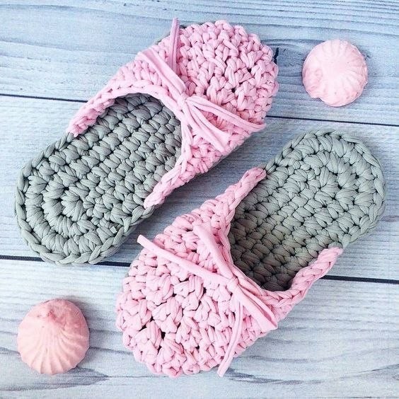 Дышащие летние тапочки из хлопковой пряжи