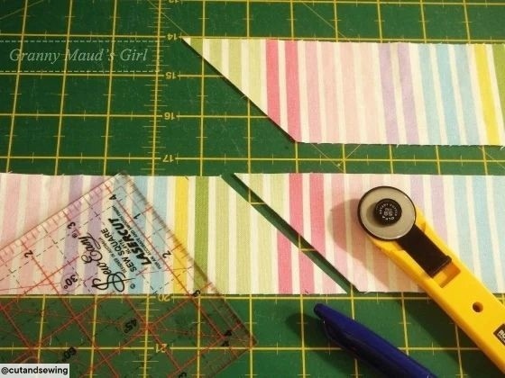 Как сделать бейку из полосатой ткани