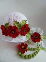 Комплект для девочки с маками