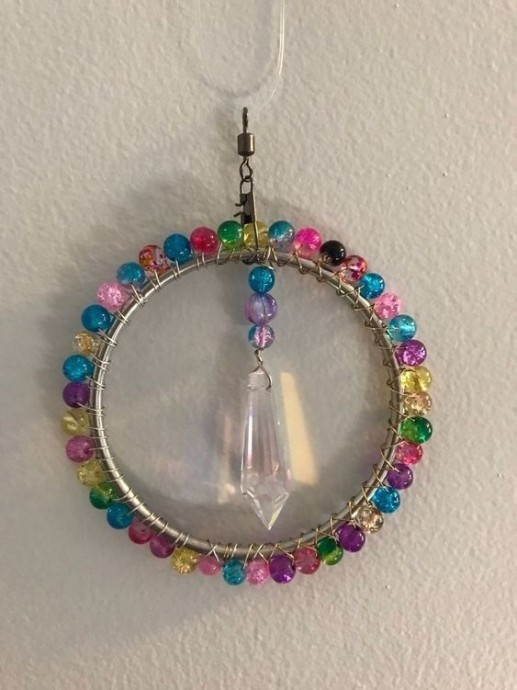 Мобили из проволоки и бусин