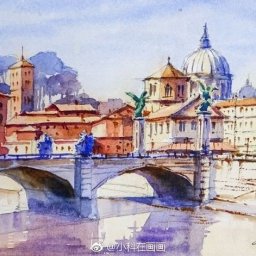 Урок рисования акварелью: старинный город