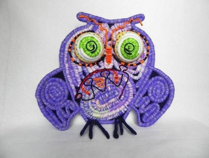 Самобытная вышивка шерстяными нитками