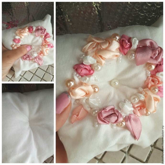 Свадебная подушечка для колец Свадебная подушечка для колец