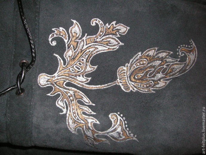 Роспись дубленки