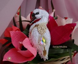 Шикарная брошка "Лебедь": мастер-класс