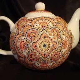 Точечная роспись заварочного чайника: мастер-класс