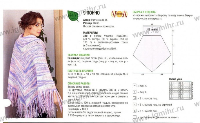 Универсальное пончо на весну