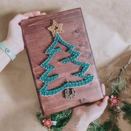 ​Ёлочки в технике стринг-арт