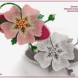 ​Заколка "Весенний шиповник"