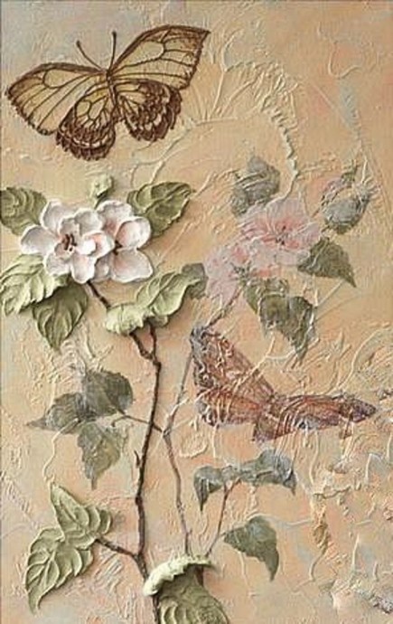 Цветы из декоративной штукатурки