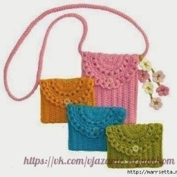 Кружевные клапаны для вязаных сумочек