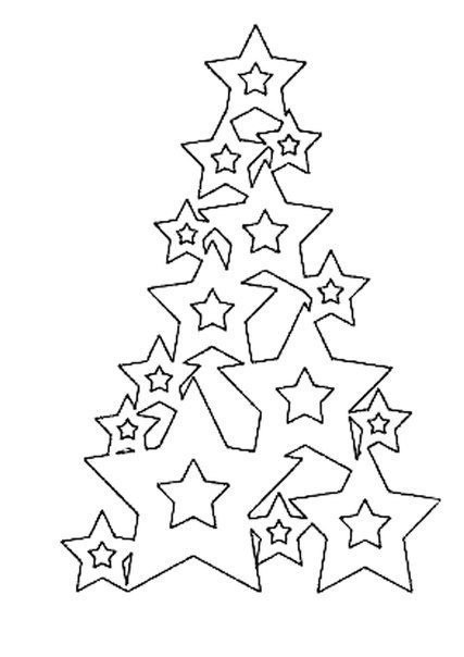 Новогодняя декорация "Ёлка в звездах"