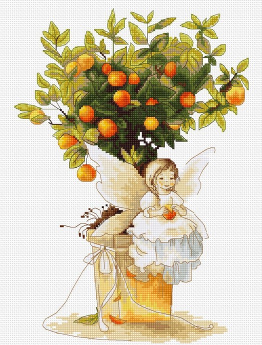 ​Вышивка с ангелом