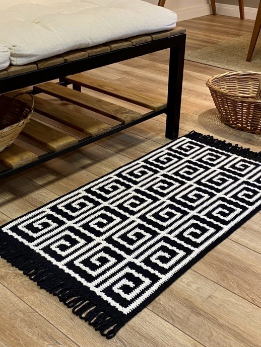 Спиральный коврик крючком