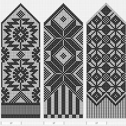 Жаккардовые узоры для варежек