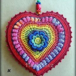 Сердечки крючком