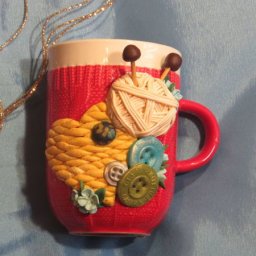 Декор кружки полимерной глиной