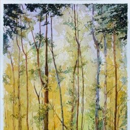 Урок рисования: лес акварелью