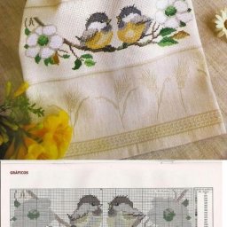 ​Вышиваем маленьких птичек