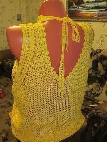 ​Ажурная блузка крючком